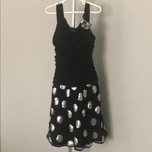 Disorderly Kids Dressy Dress Size 10 Black with Silver